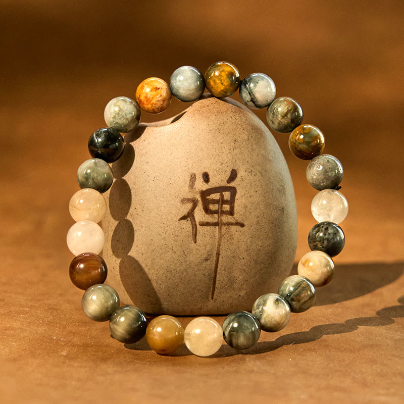 Natural Eagle's Eye Stone Confidence Positive Bracelet