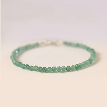 3mm Small Green Aventurine Ultra-Thin Beads Luck Bracelet