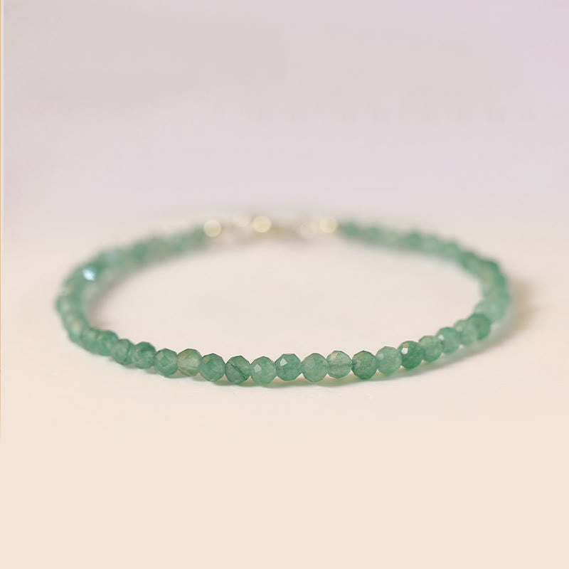 3mm Small Green Aventurine Ultra-Thin Beads Luck Bracelet