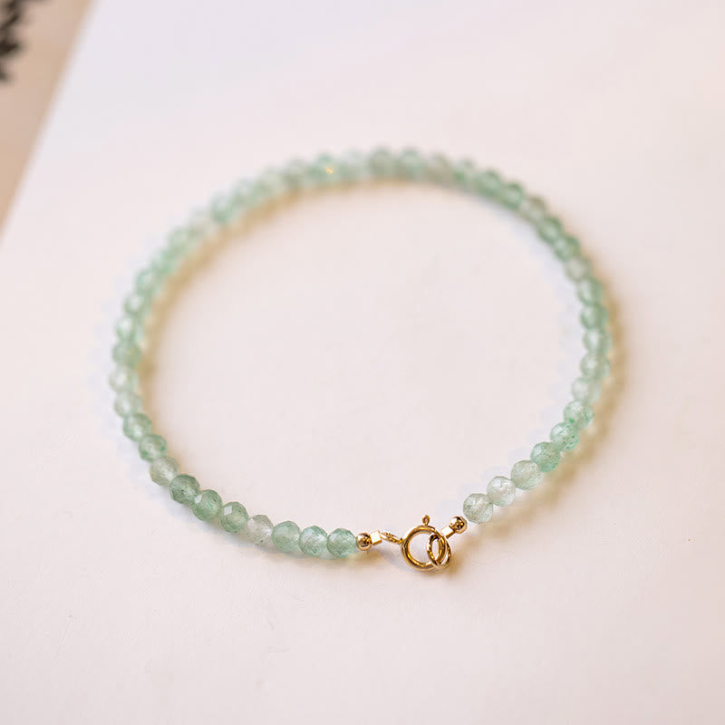 3mm Small Green Aventurine Ultra-Thin Beads Luck Bracelet