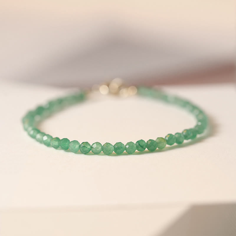 3mm Small Green Aventurine Ultra-Thin Beads Luck Bracelet