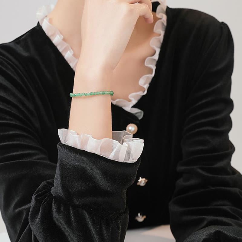 3mm Small Green Aventurine Ultra-Thin Beads Luck Bracelet