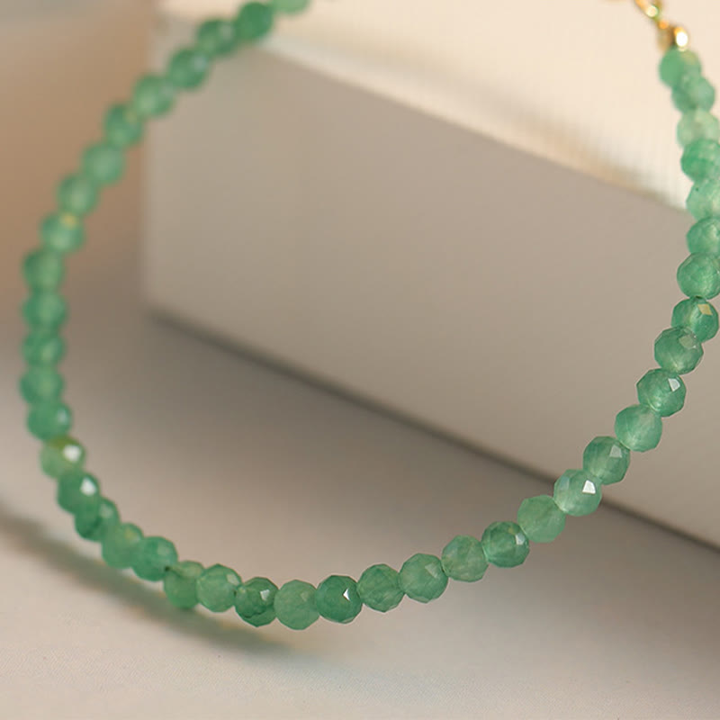 3mm Small Green Aventurine Ultra-Thin Beads Luck Bracelet