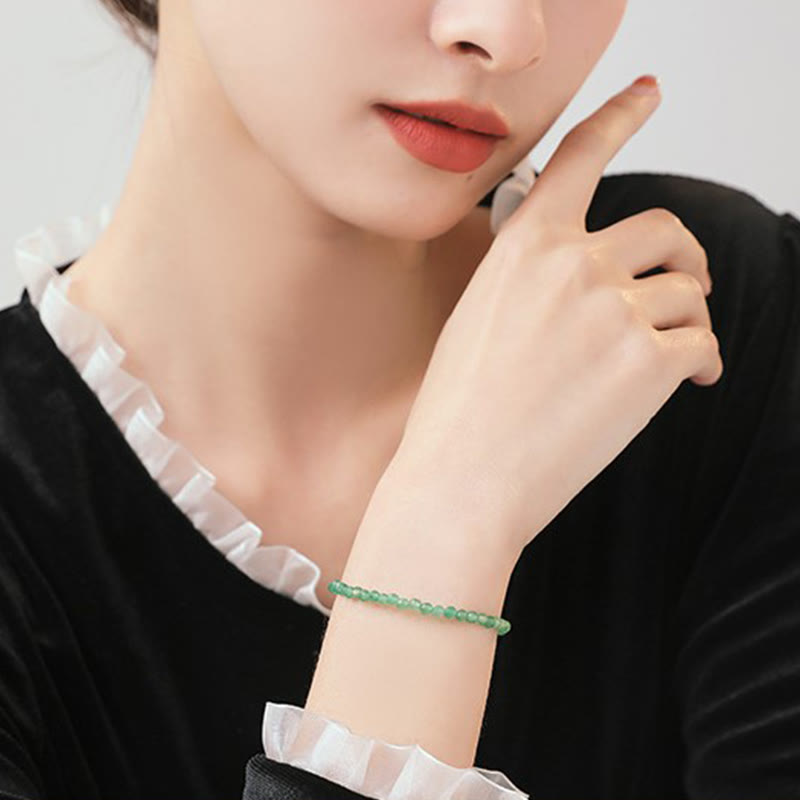 3mm Small Green Aventurine Ultra-Thin Beads Luck Bracelet