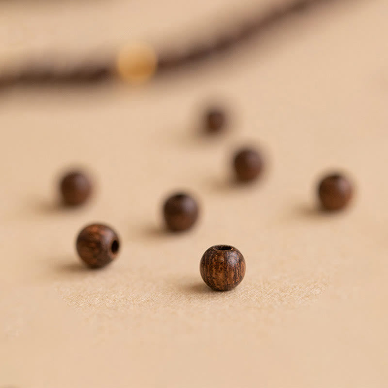 4mm Ultra-thin Sandalwood and 14K Gold Plated Copper Bead Minimalist Bracelet