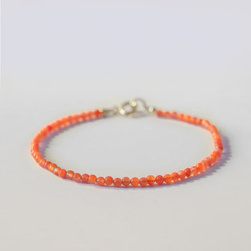 Natural Cherry Persimmon Red Agate Ultra-thin Beads Confidence Bracelet