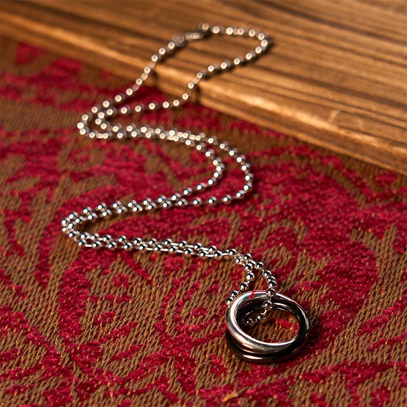 Copper Qiankun Hoop Big Dipper Luck Necklace Pendant