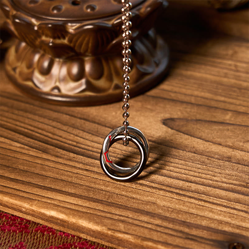Copper Qiankun Hoop Big Dipper Luck Necklace Pendant