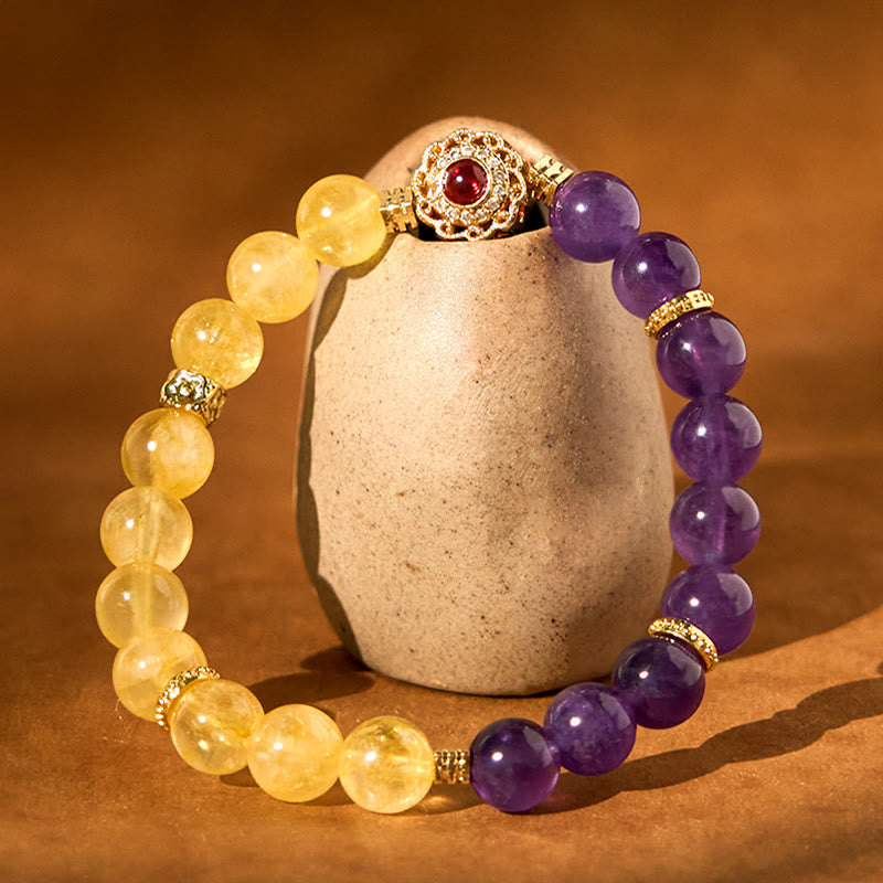 Citrine Amethyst Pleasure Bracelet