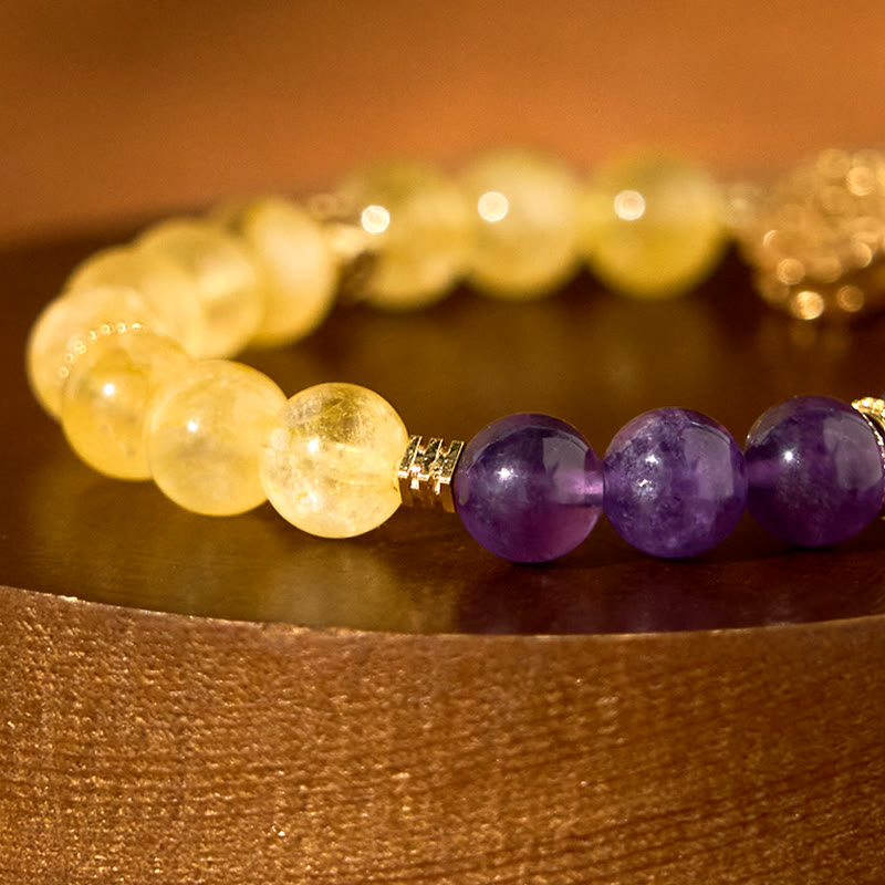 Citrine Amethyst Pleasure Bracelet