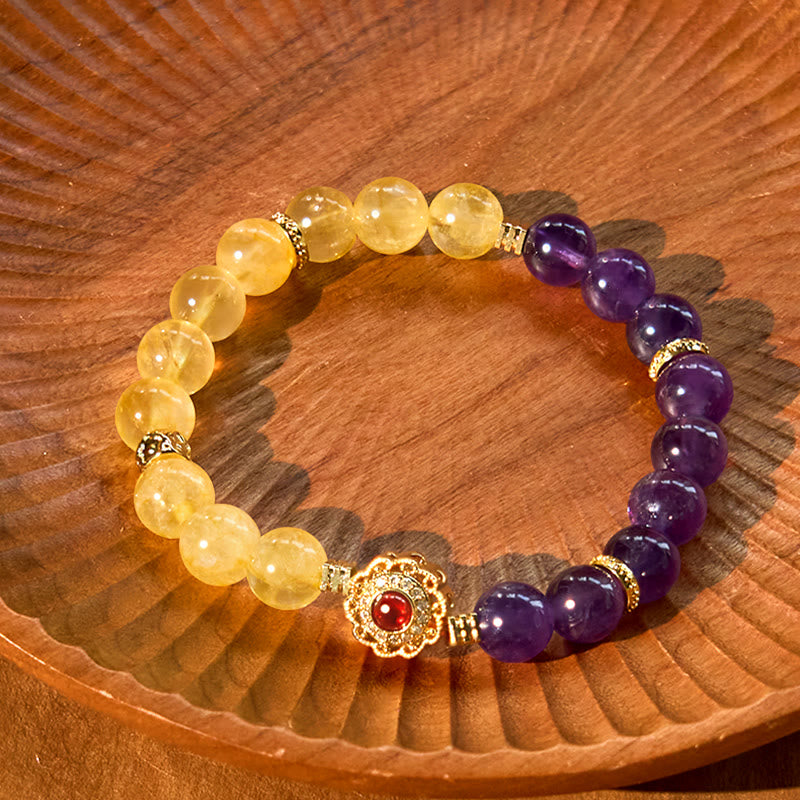 Citrine Amethyst Pleasure Bracelet