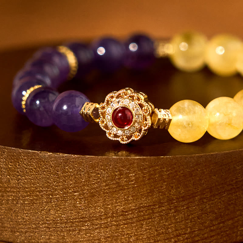 Citrine Amethyst Pleasure Bracelet