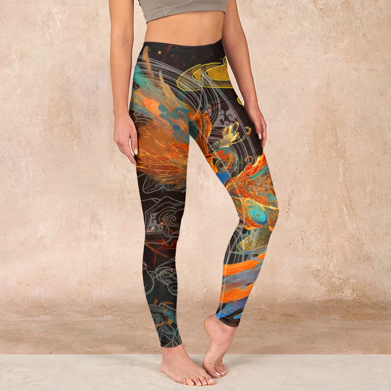 Vibrant Phoenix Gym Leggings Women's Yoga Pants