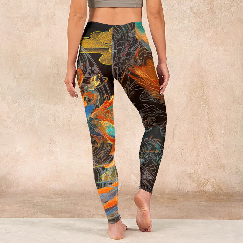 Vibrant Phoenix Gym Leggings Women's Yoga Pants
