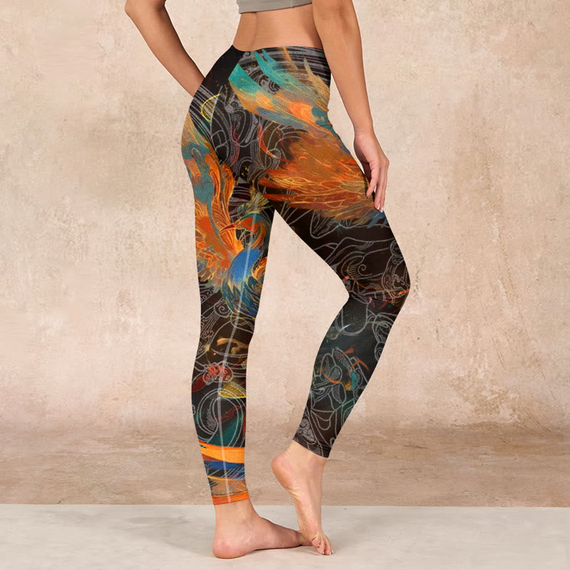 Vibrant Phoenix Gym Leggings Women's Yoga Pants