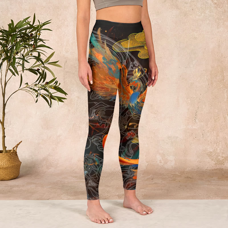 Vibrant Phoenix Gym Leggings Women's Yoga Pants