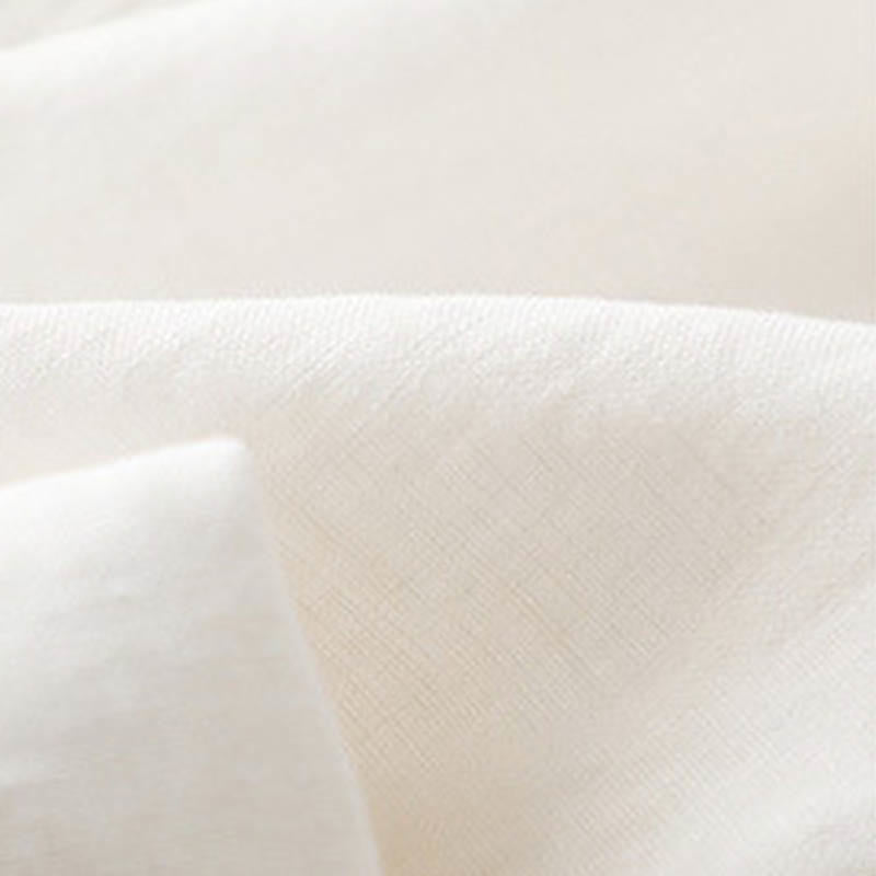 Casual Plain Color Side Pleats Cotton Linen Women's Wide Leg Pants With Pockets