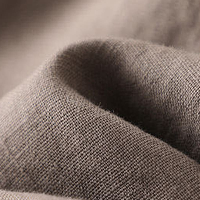 Casual Plain Color Lace-up Cotton Linen Women's Wide Leg Pants