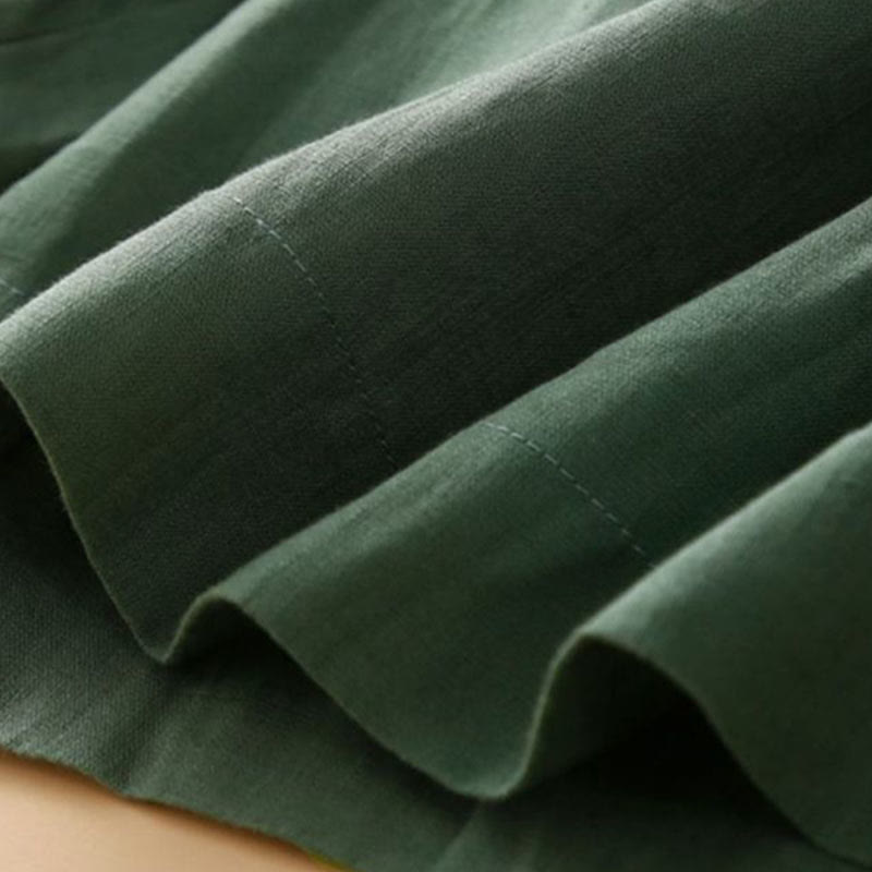 Cotton Linen Wide Leg Mindful Pleated Shorts