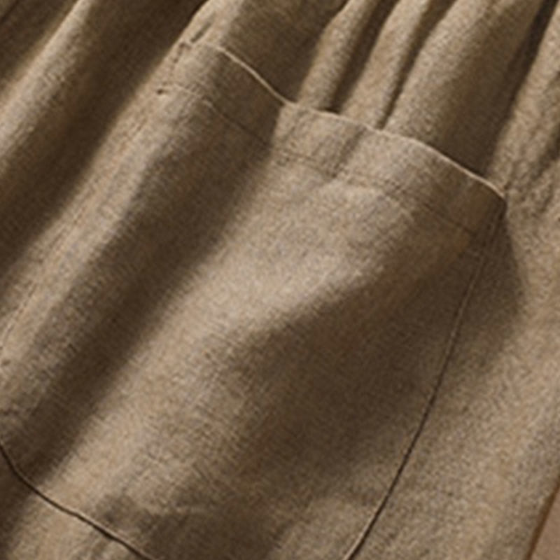 Breathable Cotton Linen Wide-Leg Meditation Shorts