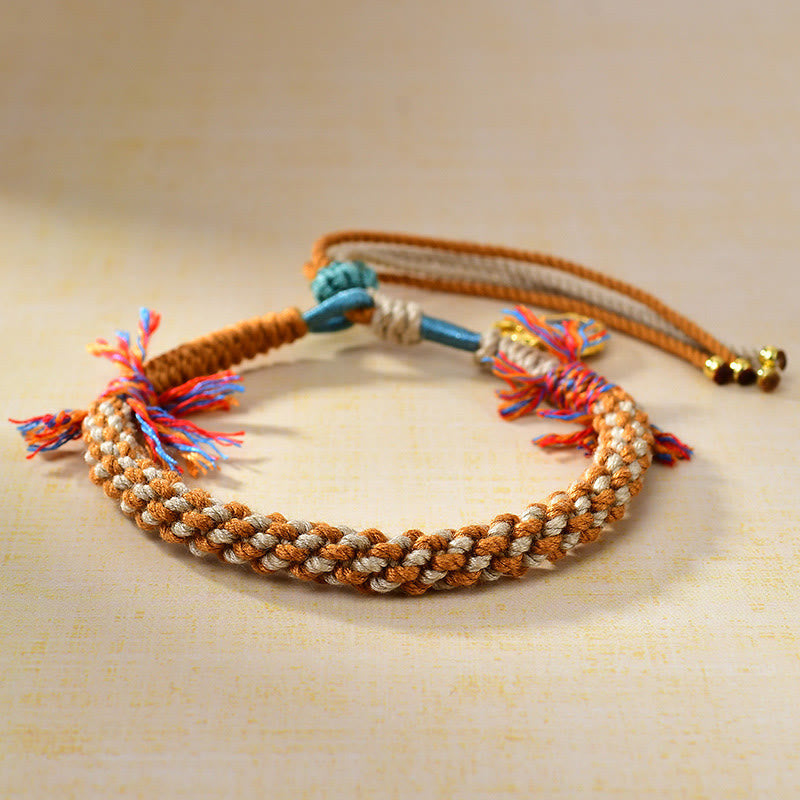 Tibetan Red String Adjustable Bracelet with Copper Zakiram Goddess Charm