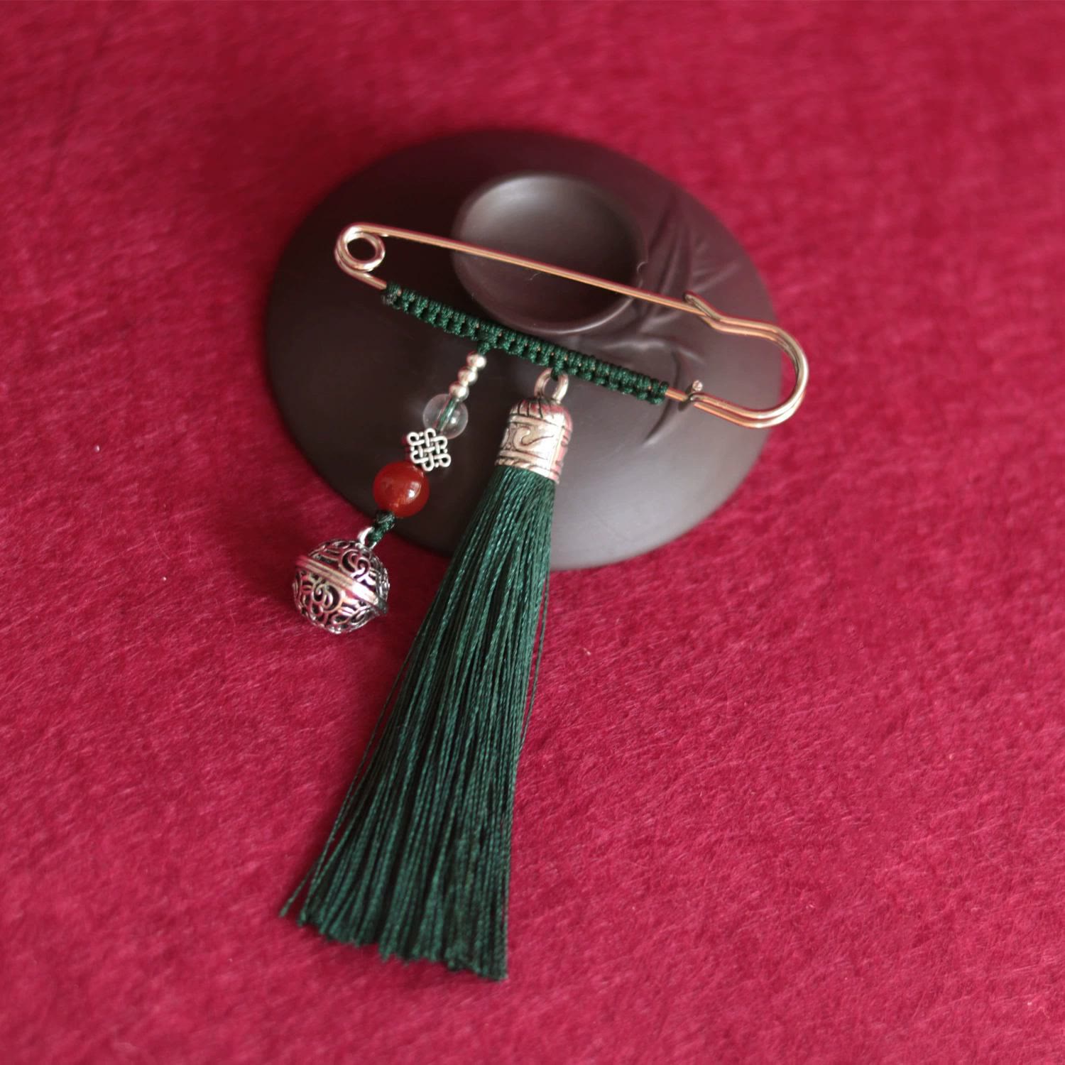 Retro Bell Tassels Brooch