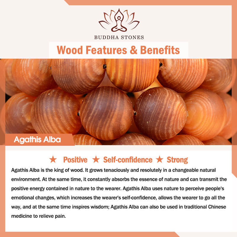 Vintage Sandalwood Agathis Alba Ebony Wood Peltogyne Beads Healing Brooch