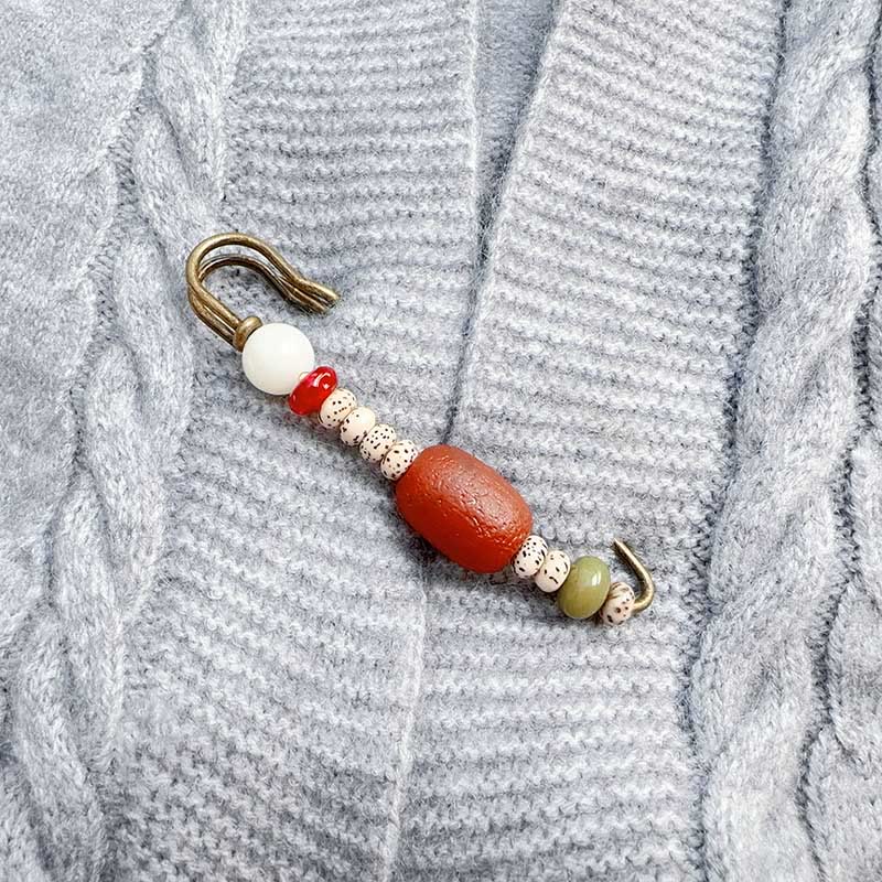 Bodhi Seed Agate Calm Harmony Brooch