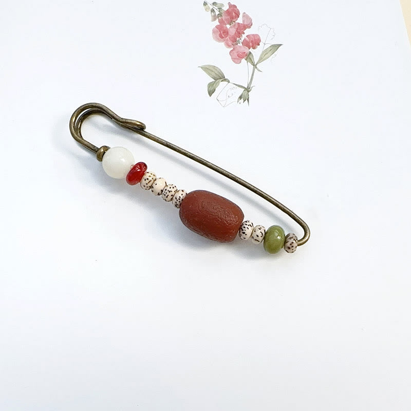 Bodhi Seed Agate Calm Harmony Brooch