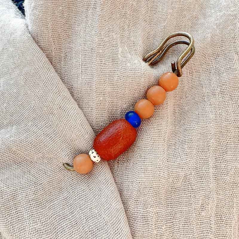 Bodhi Seed Agate Calm Harmony Brooch