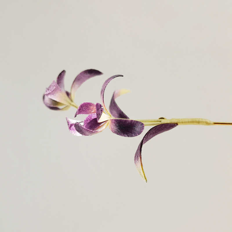 Handmade Velvet Flower Mulberry Silk Orchid Flower Brooch