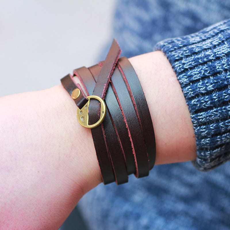 Vintage Multi-layer Leather Buckle Confidence Bracelet