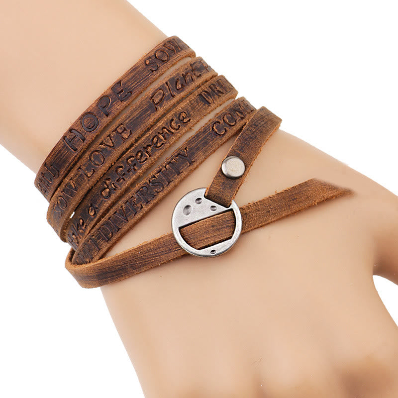 Vintage Multi-layer Leather Buckle Confidence Bracelet