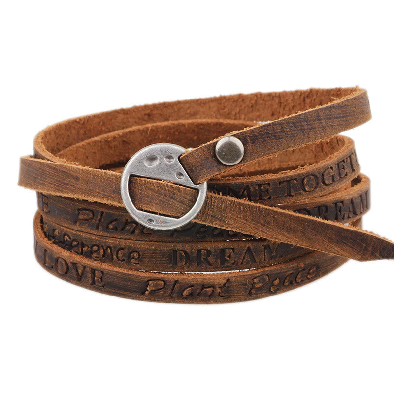 Vintage Multi-layer Leather Buckle Confidence Bracelet