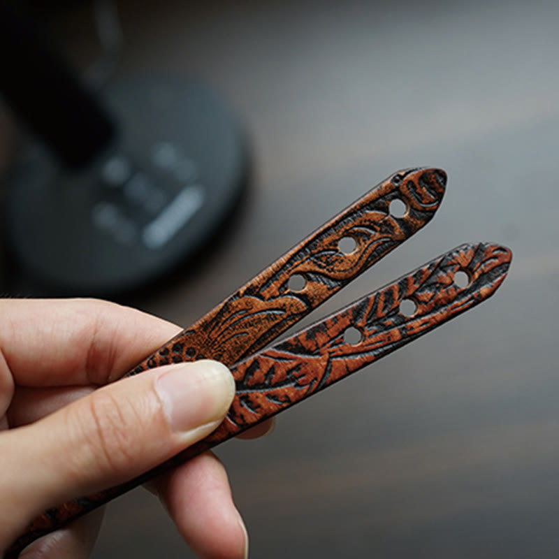 Vintage Printed Leather Adjustable Buckle Balance Bracelet