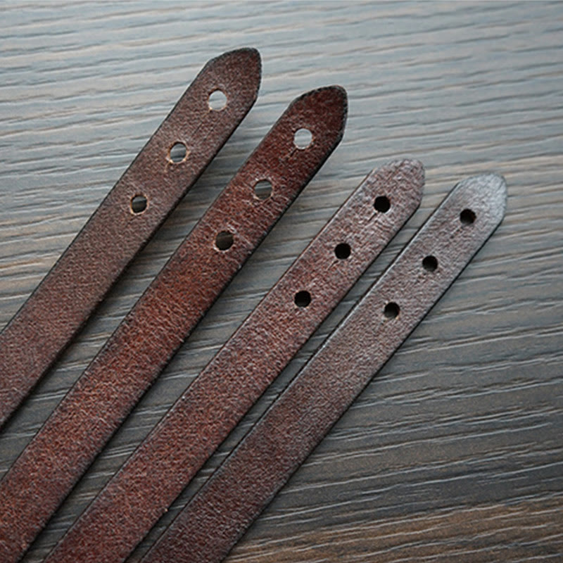 Vintage Printed Leather Adjustable Buckle Balance Bracelet