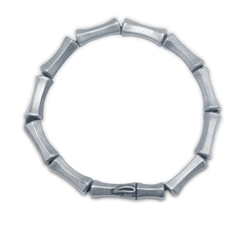 Bamboo Pattern Alloy Resilience Bracelet for Strength and Growth