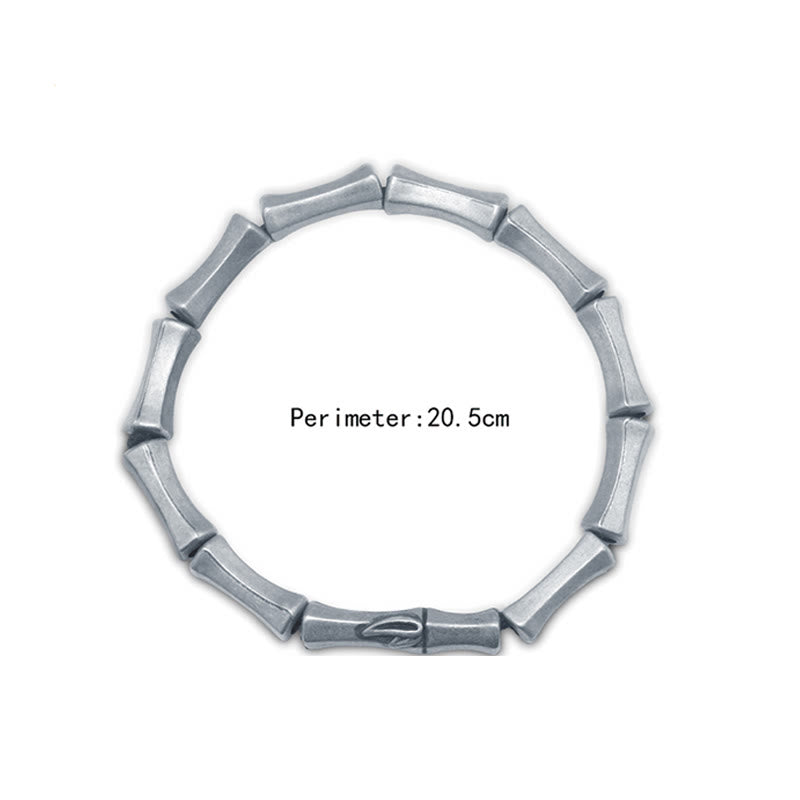 Bamboo Pattern Alloy Resilience Bracelet for Strength and Growth