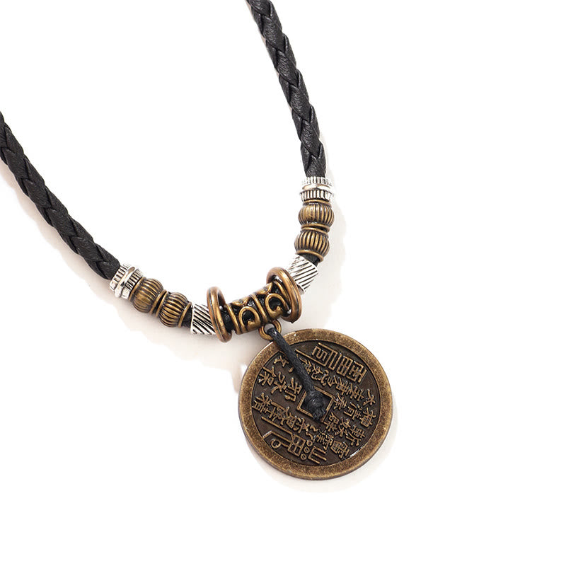 Mountain Ghosts Spend Money Bagua Alloy Copper Coin Harmony Necklace Pendant