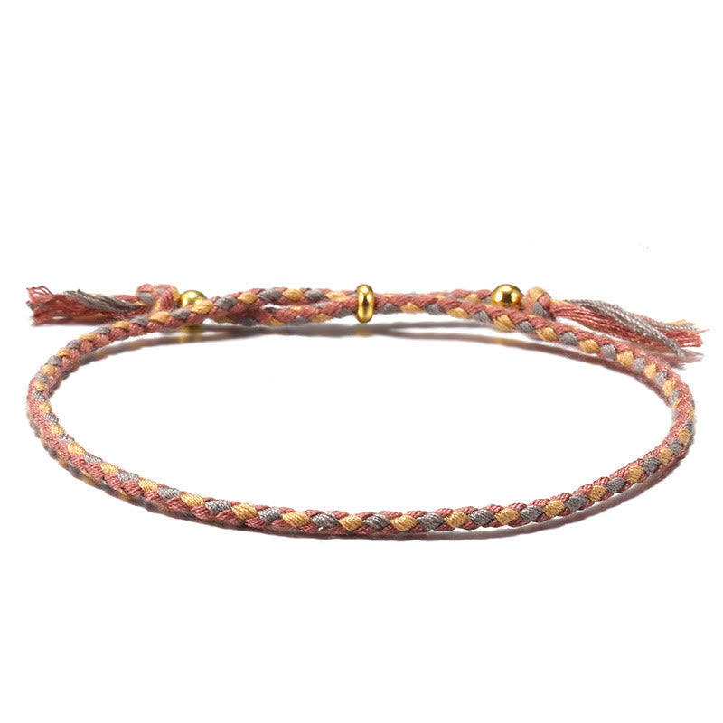 Handmade Colorful Rope Braided Tassel Adjustable Harmony Bracelet