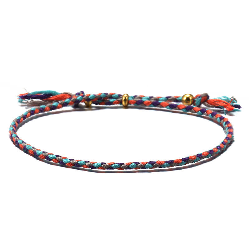 Handmade Colorful Rope Braided Tassel Adjustable Harmony Bracelet