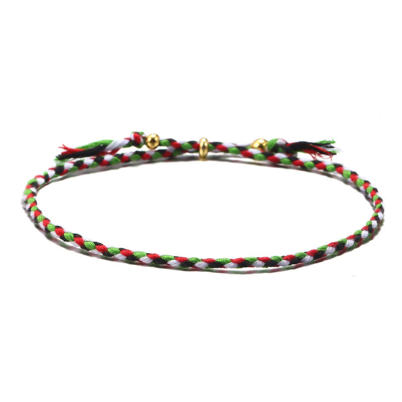 Handmade Colorful Rope Braided Tassel Adjustable Harmony Bracelet