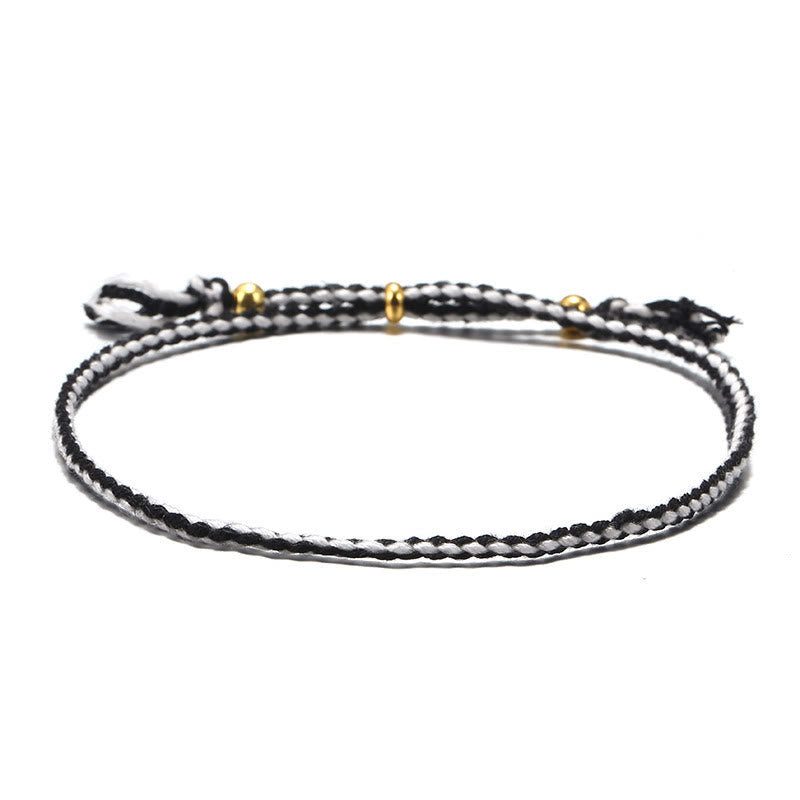 Handmade Colorful Rope Braided Tassel Adjustable Harmony Bracelet