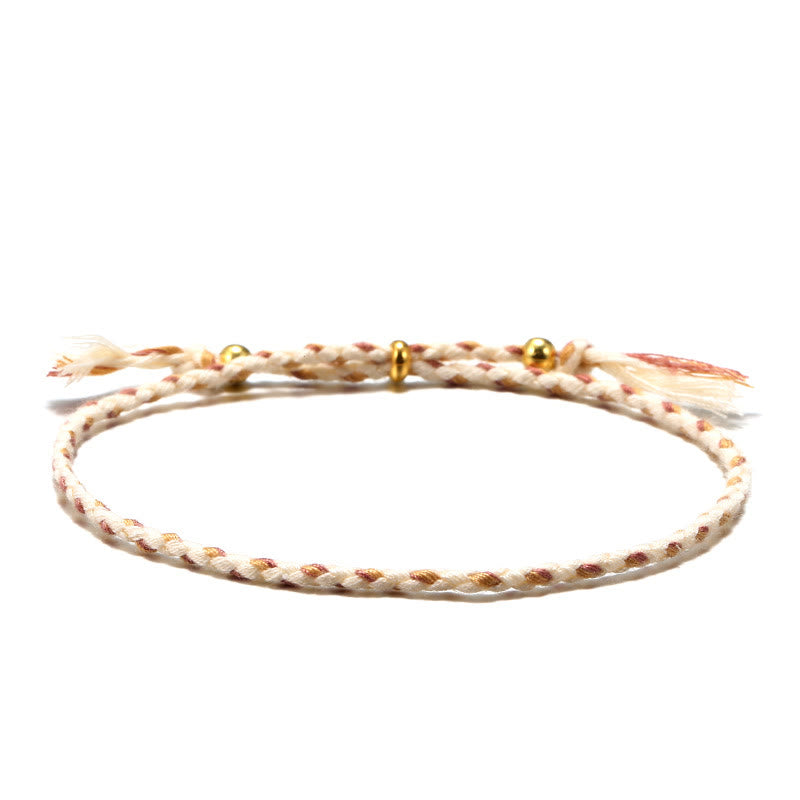 Handmade Colorful Rope Braided Tassel Adjustable Harmony Bracelet