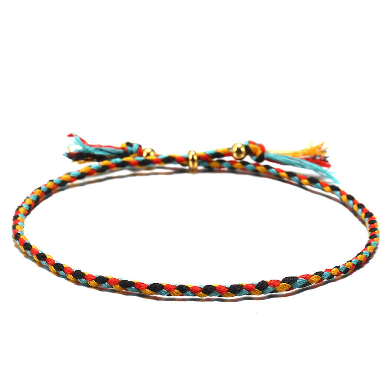 Handmade Colorful Rope Braided Tassel Adjustable Harmony Bracelet