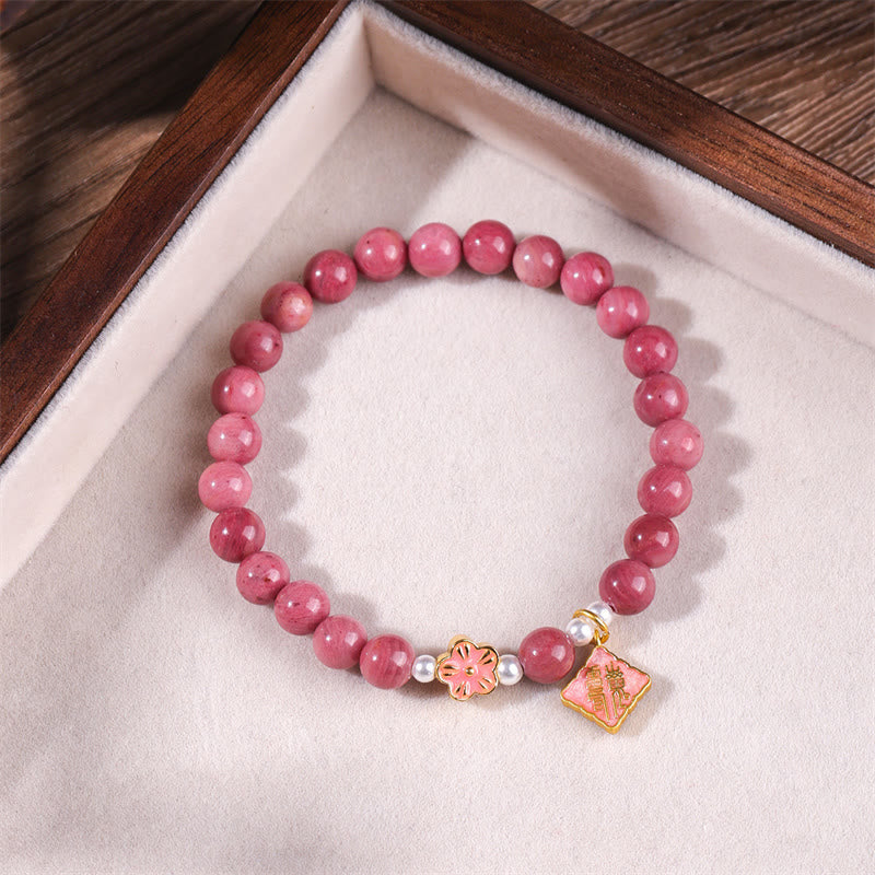 Rhodonite Peach Blossom Loving Energy Bracelet