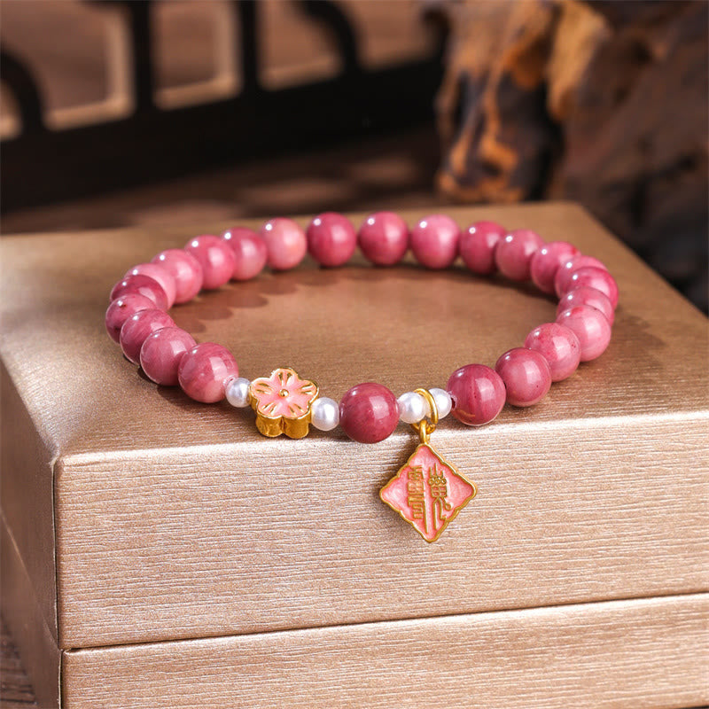 Rhodonite Peach Blossom Loving Energy Bracelet