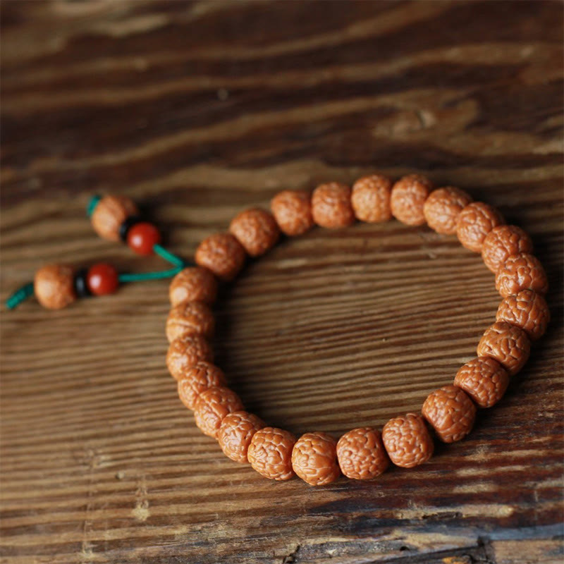 Tibetan Rudraksha Bodhi Seed Agate Wealth Bracelet