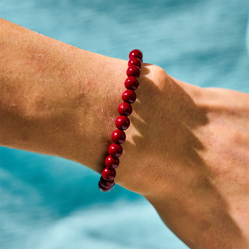 Natural Cinnabar Beads Pixiu Blessing Bracelet