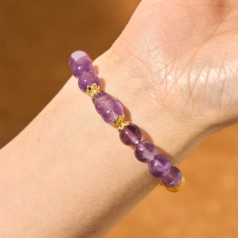 Citrine Amethyst Pixiu Prosperity Bracelet